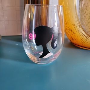 Barbie wine glass